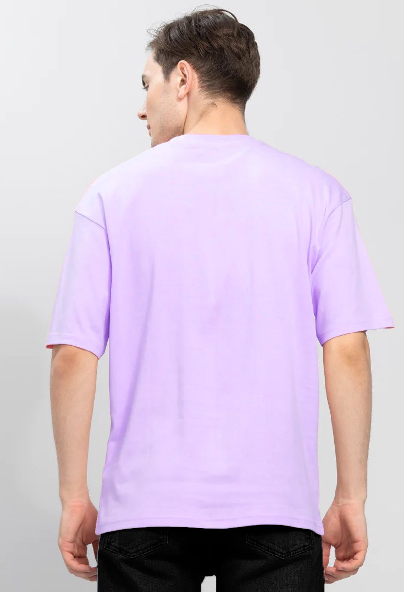 Being Wanted Men's Oversize Purple Cotton Tshirt