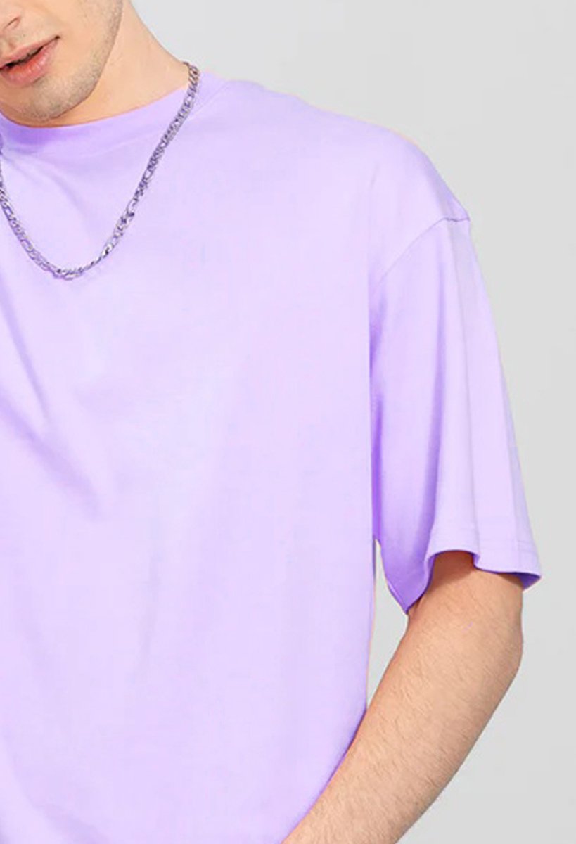 Being Wanted Men's Oversize Purple Cotton Tshirt