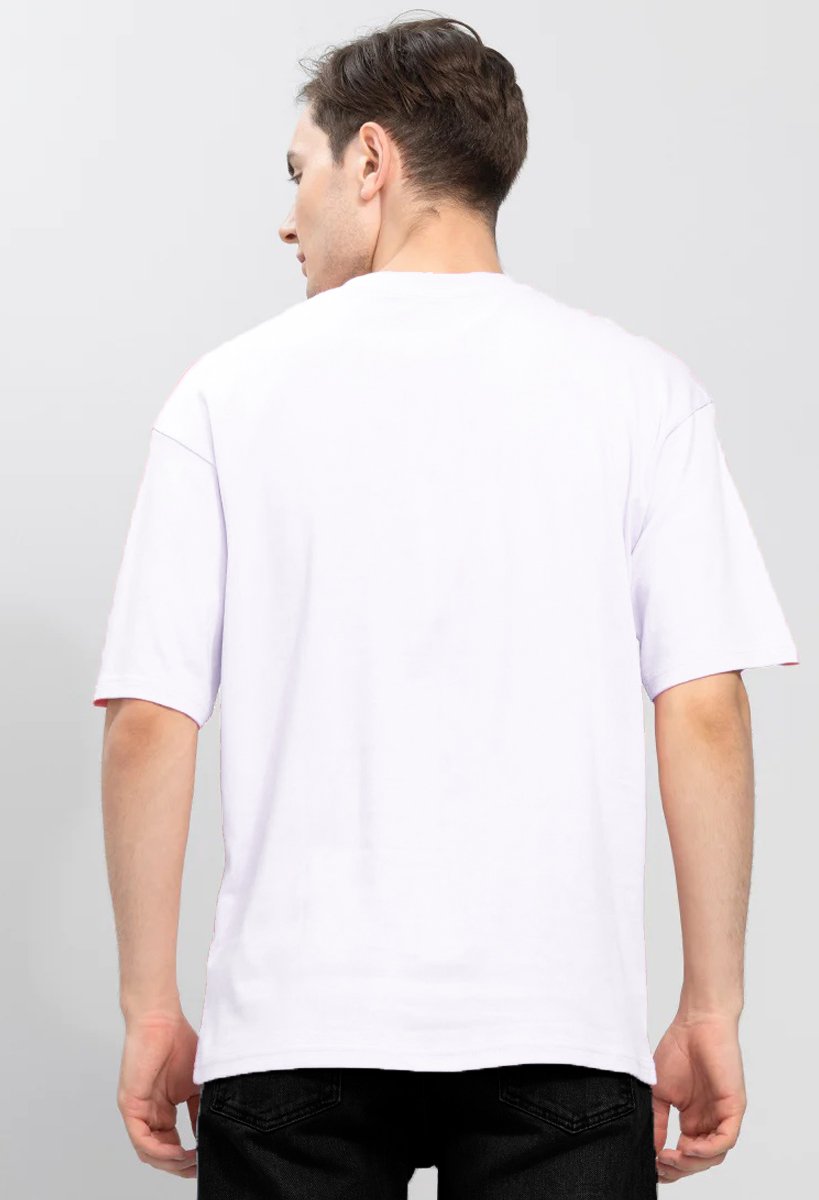 Being Wanted Men's Oversize White Cotton Tshirt