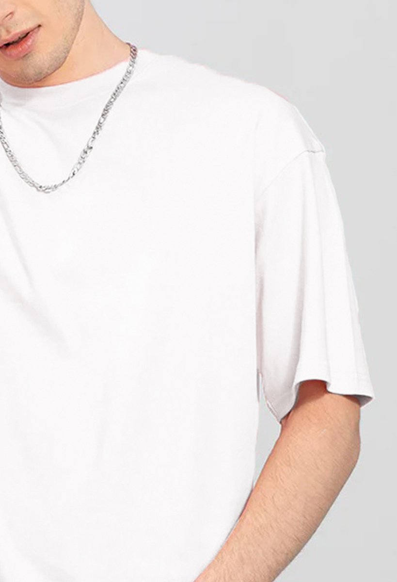 Being Wanted Men's Oversize White Cotton Tshirt