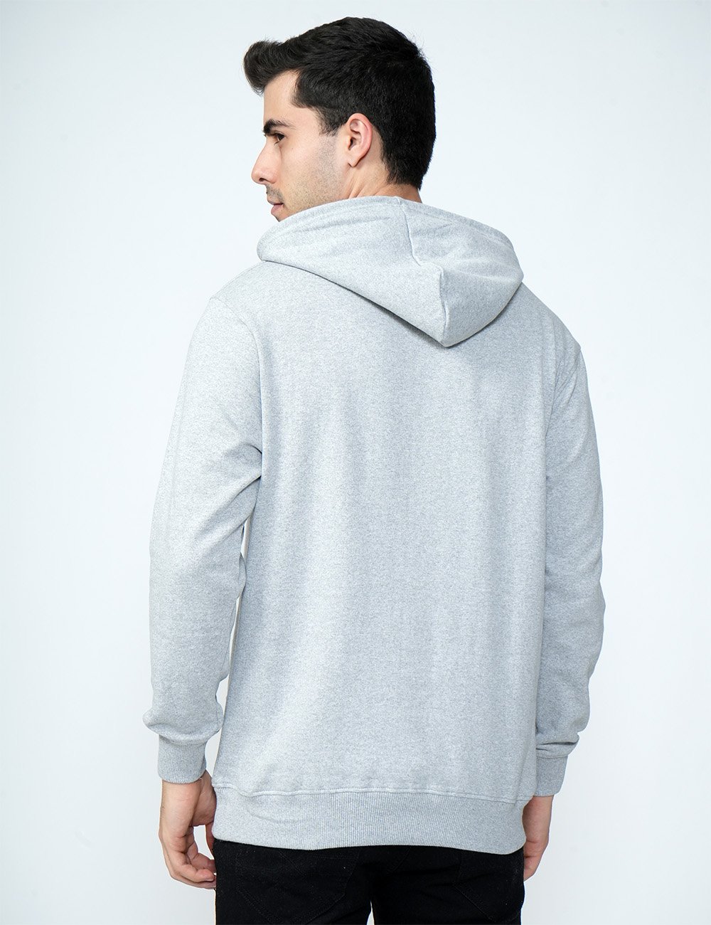 Being Wanted Men's Fullsleeve Hooded Grey Cotton Sweatshirt