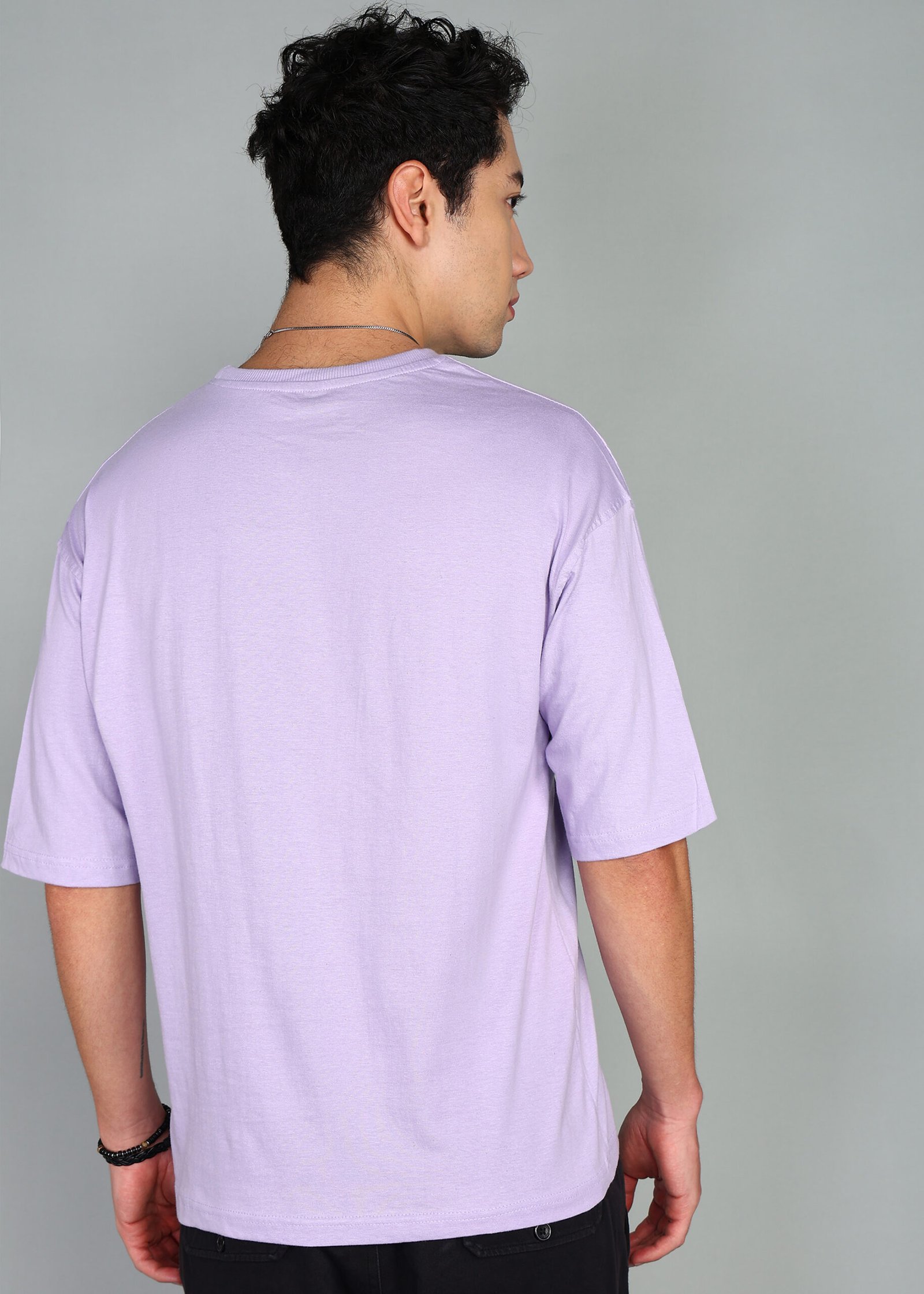 Being Wanted Men's Oversize Purple Cotton Tshirt