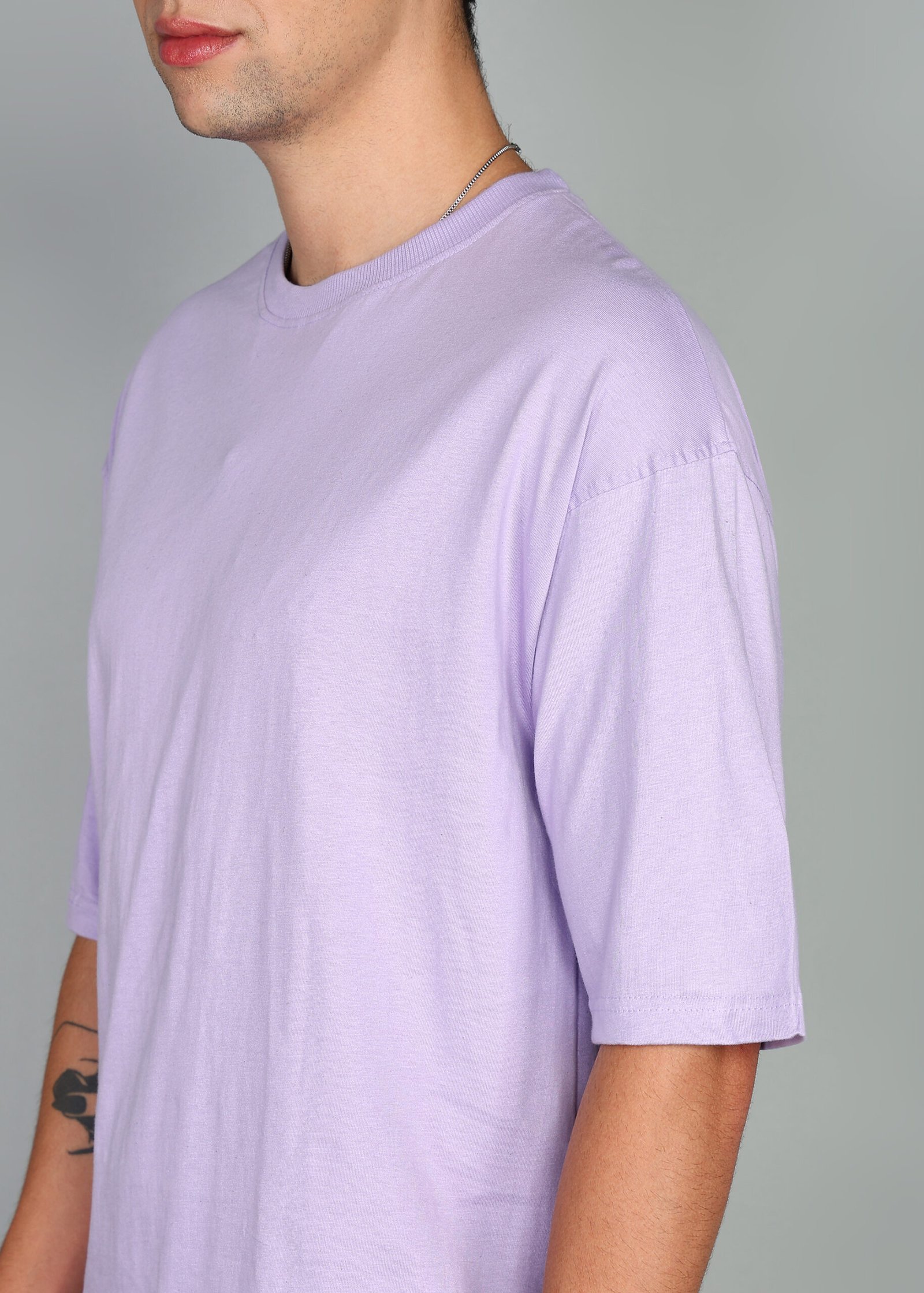 Being Wanted Men's Oversize Purple Cotton Tshirt